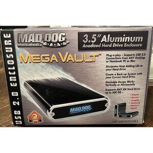 MAD DOG Mega Vault MD-AEN350COM 3.5” Aluminum Anodized Hard Drive Enclosure